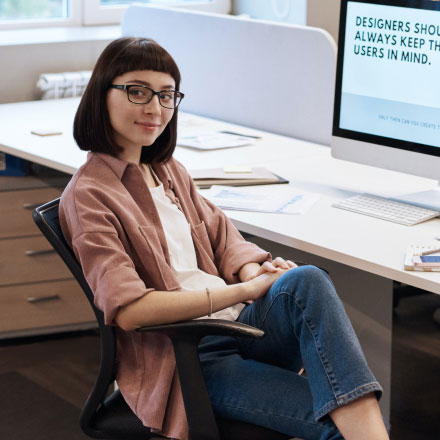Woman working info-1